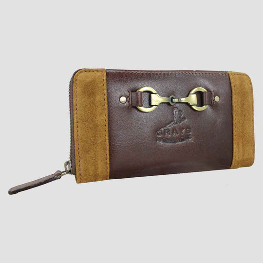 Sally Purse Leather And Suede Brown