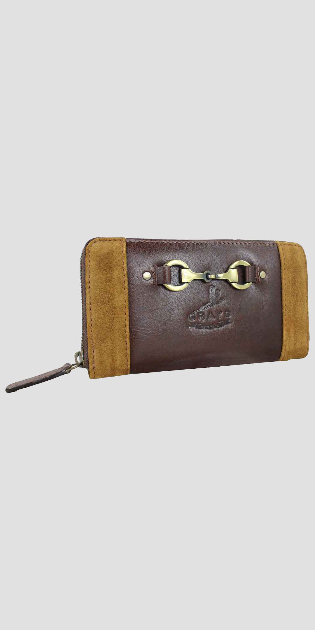 Sally Purse Leather And Suede Brown