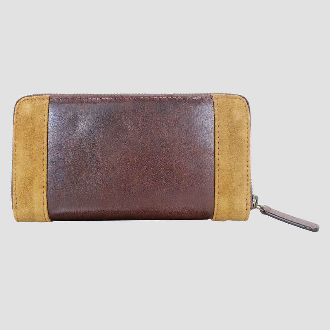Sally Purse Leather And Suede Brown