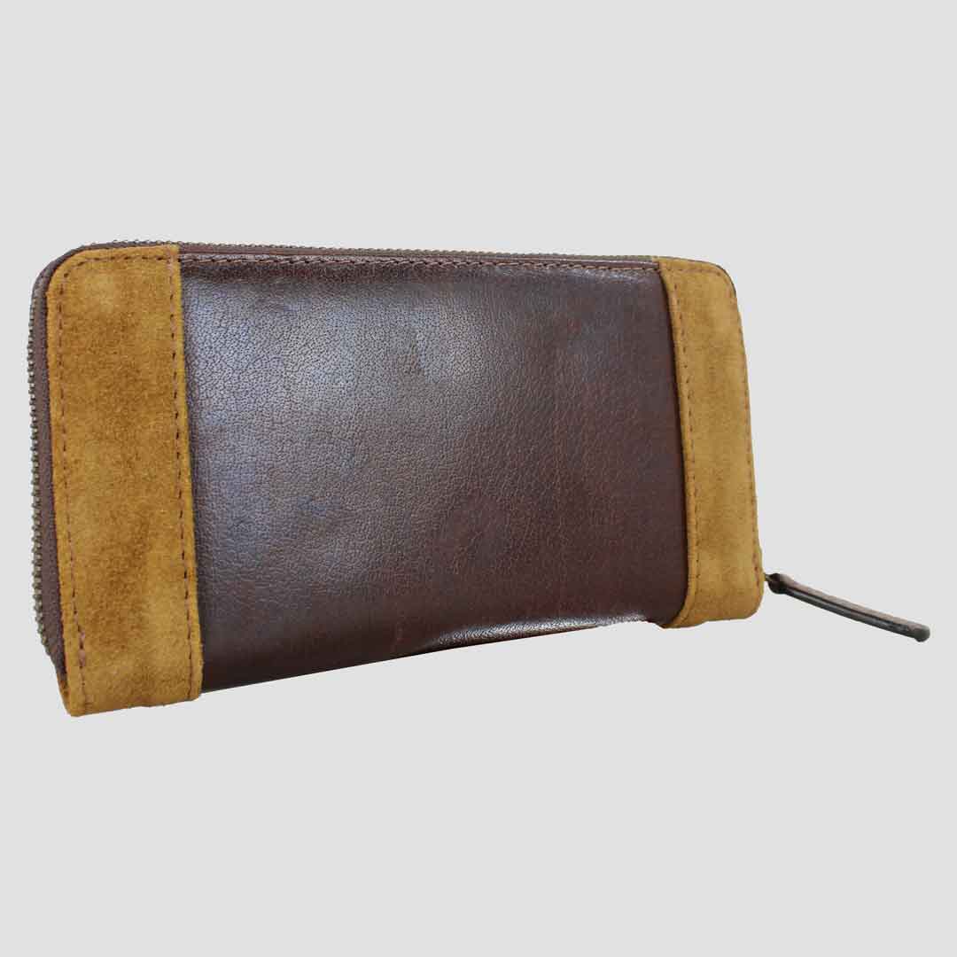 Sally Purse Leather And Suede Brown