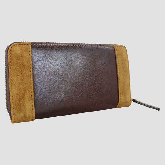 Sally Purse Leather And Suede Brown