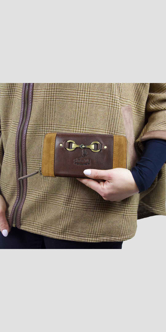 Sally Purse Leather And Suede Brown