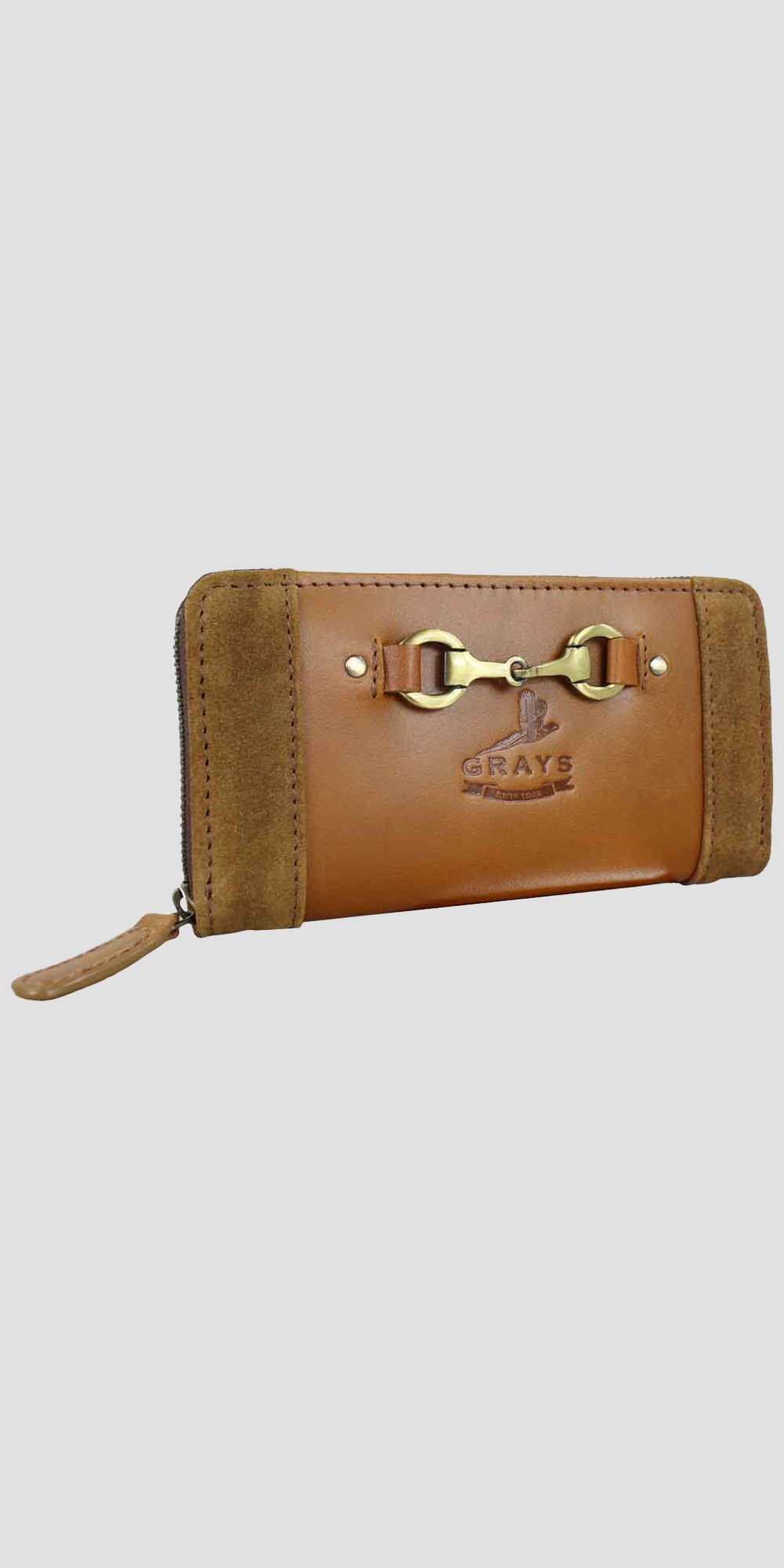 Sally Purse Leather And Suede Antique Tan