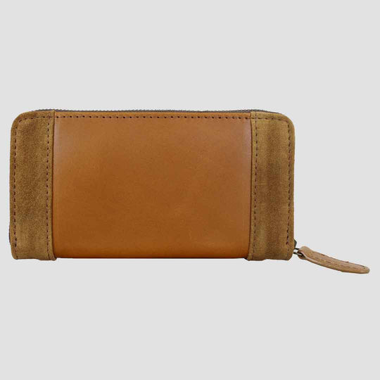 Sally Purse Leather And Suede Antique Tan
