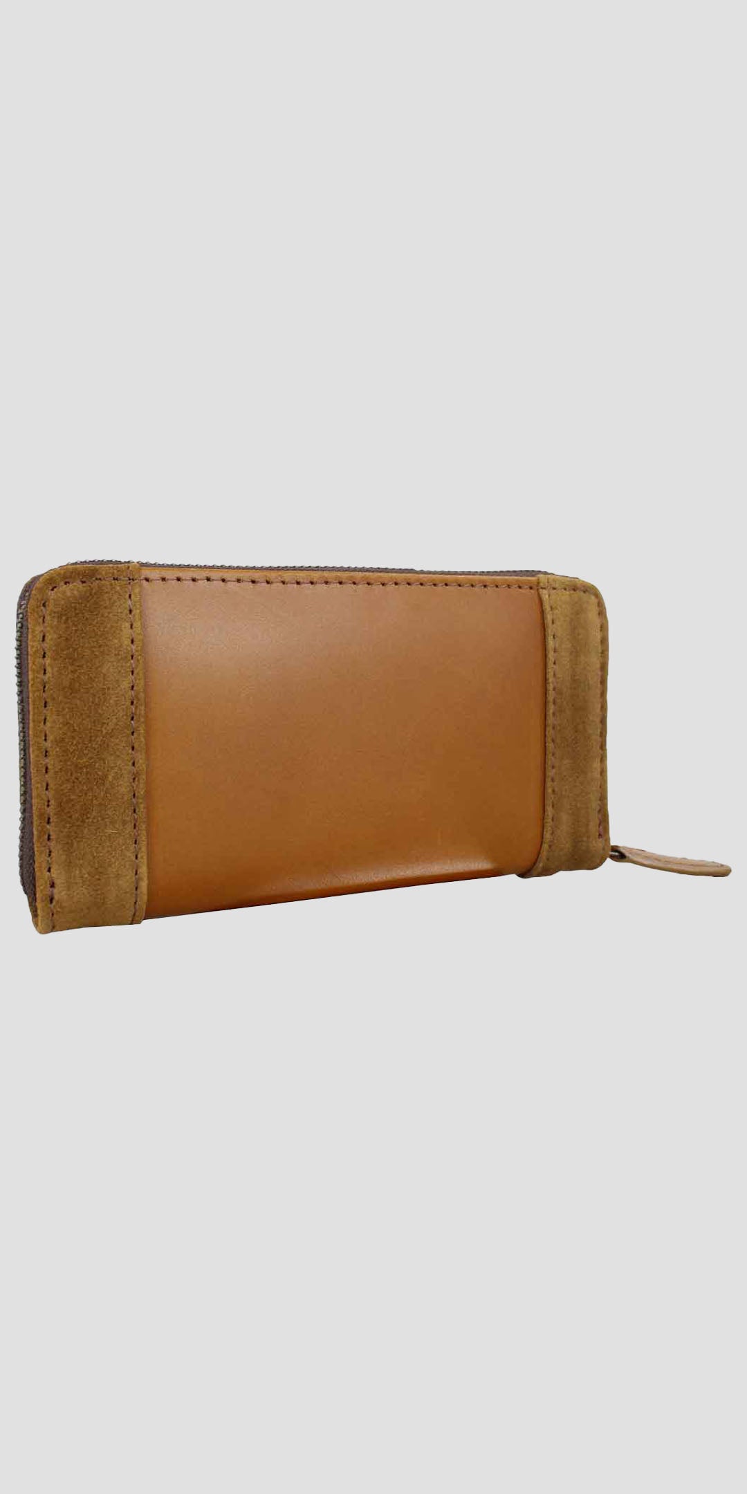 Sally Purse Leather And Suede Antique Tan