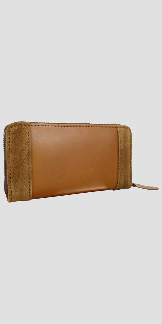 Sally Purse Leather And Suede Antique Tan