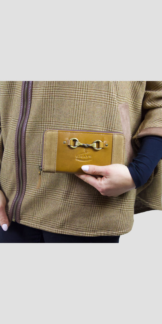 Sally Purse Leather And Suede Antique Tan