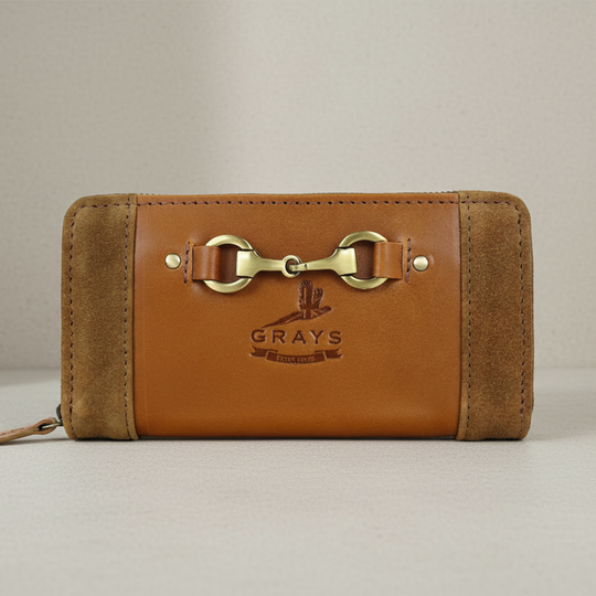 Sally Purse Leather And Suede Antique Tan