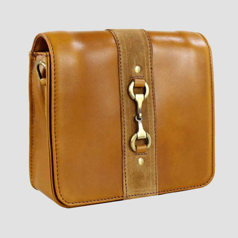 Julia Side Bag Natural Leather Suede Tan