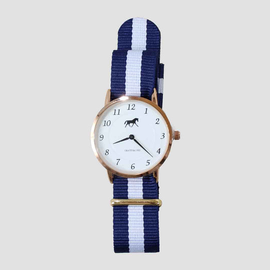 Fabric Blue Strap Horse Watch