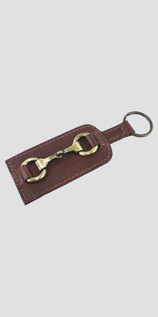 Keyring With Snaffle Brown