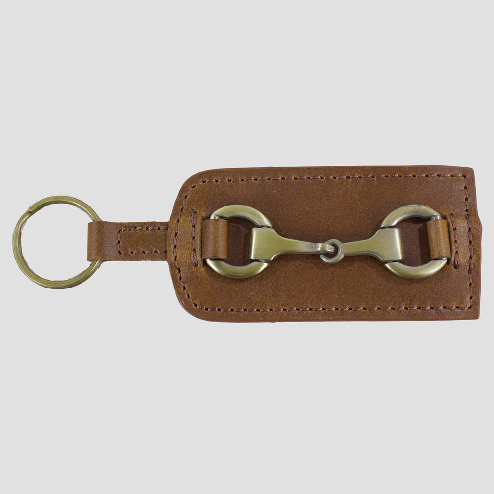 Keyring With Snaffle Antique Tan