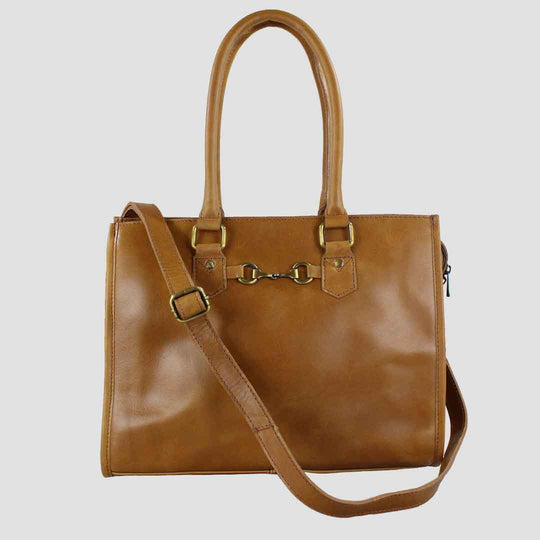 Abigail Snaffle Handbag In Antique Tan