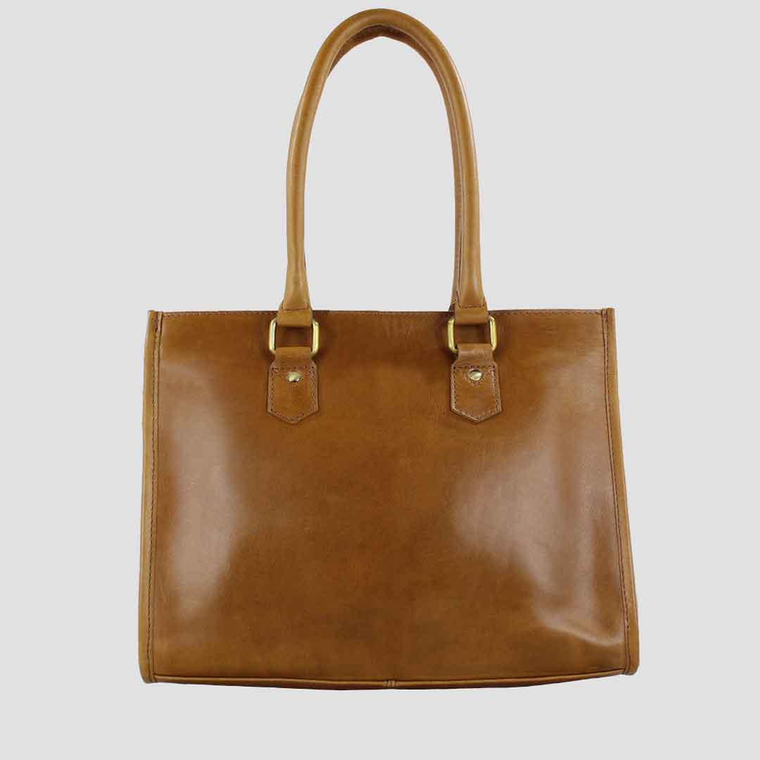 Abigail Snaffle Handbag In Antique Tan