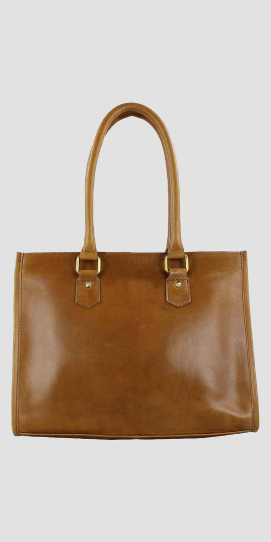 Abigail Snaffle Handbag In Antique Tan