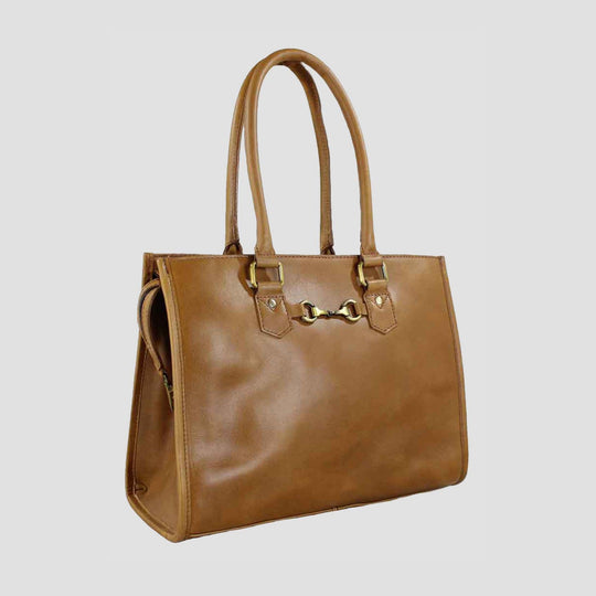 Abigail Snaffle Handbag In Antique Tan