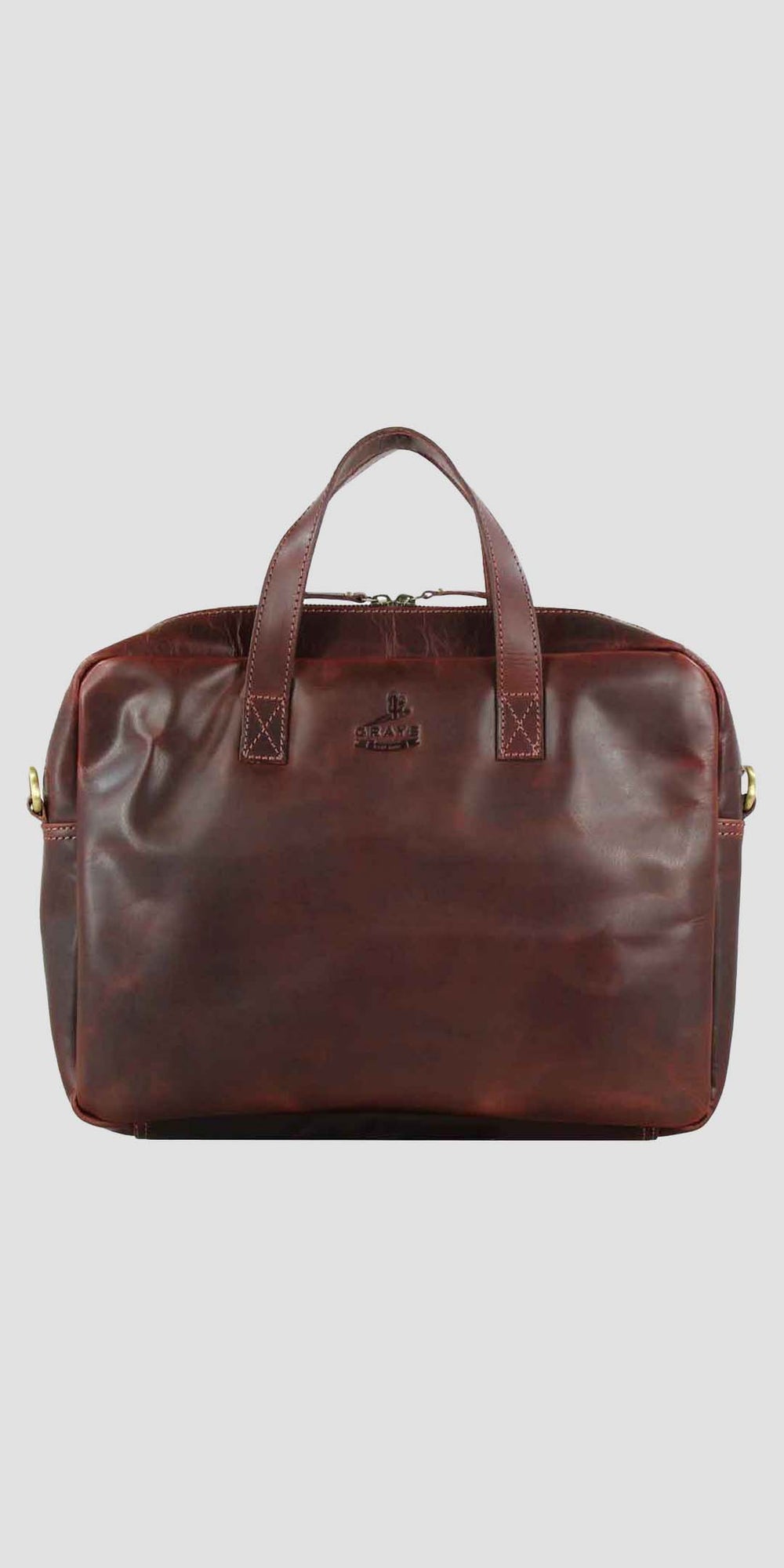 Adam 1922 Zip Top Case Dark Brown
