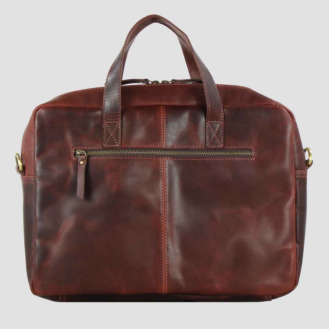 Adam 1922 Zip Top Case Dark Brown