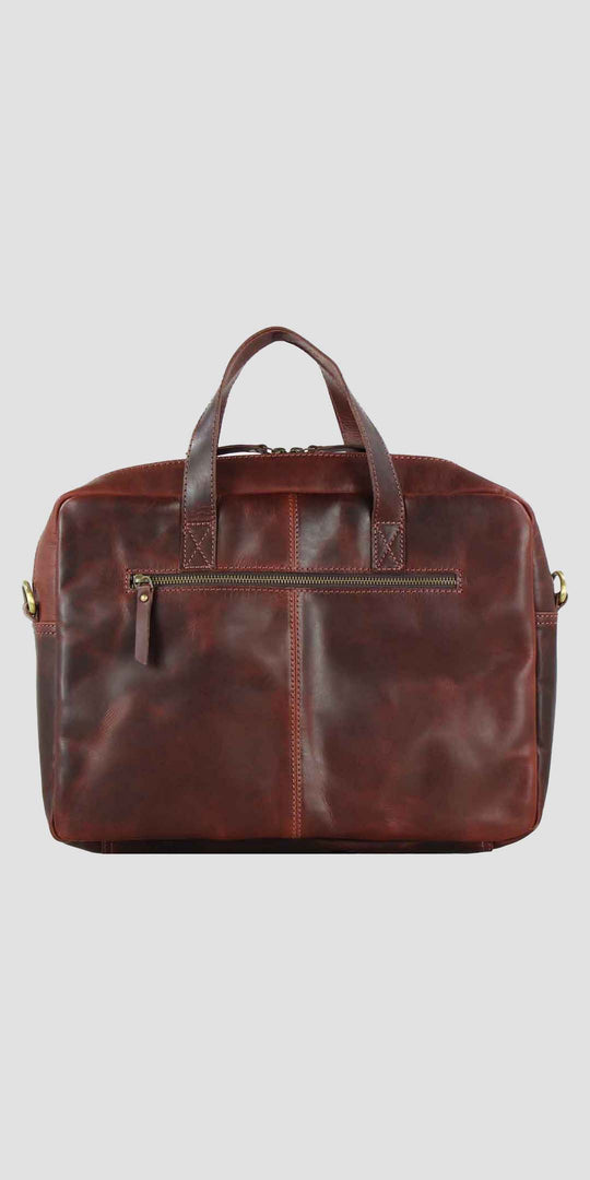Adam 1922 Zip Top Case Dark Brown