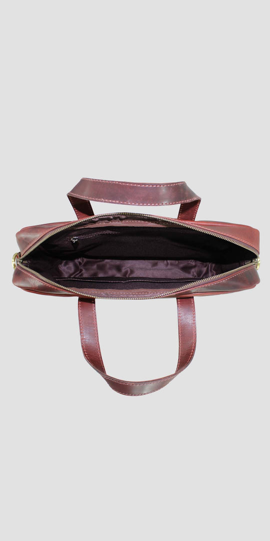 Adam 1922 Zip Top Case Dark Brown