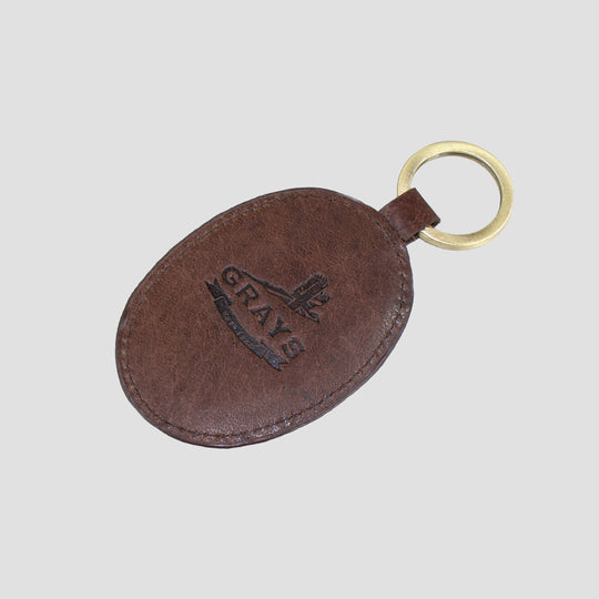 Barrington Leather Keyring Brown