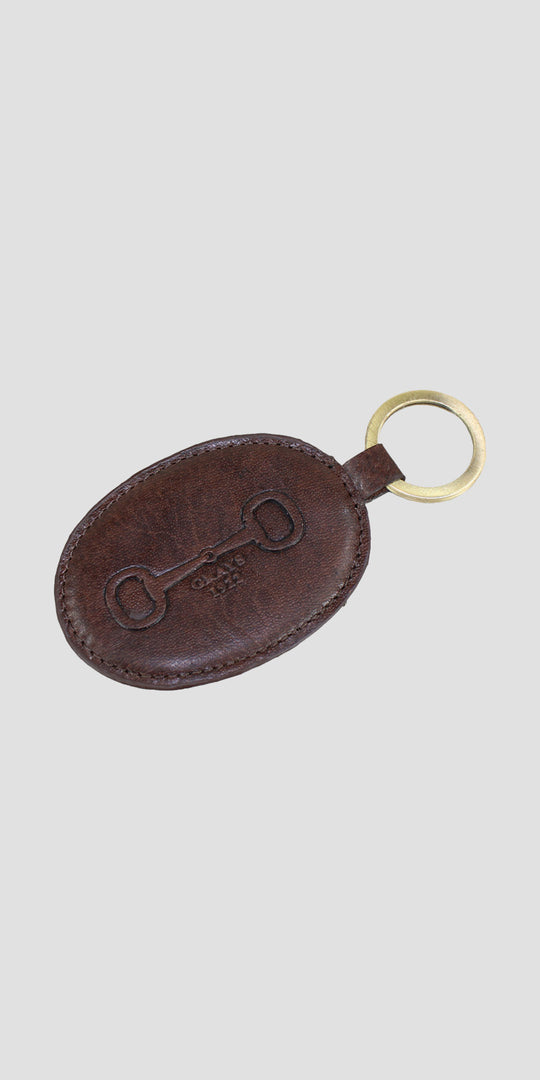 Barrington Leather Keyring Brown