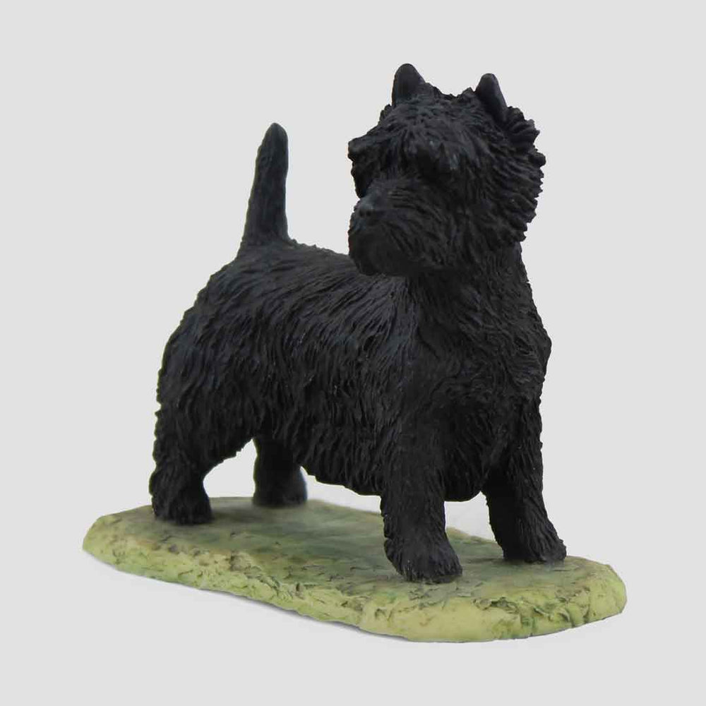 Black Dog Standing Border Fine Arts Model