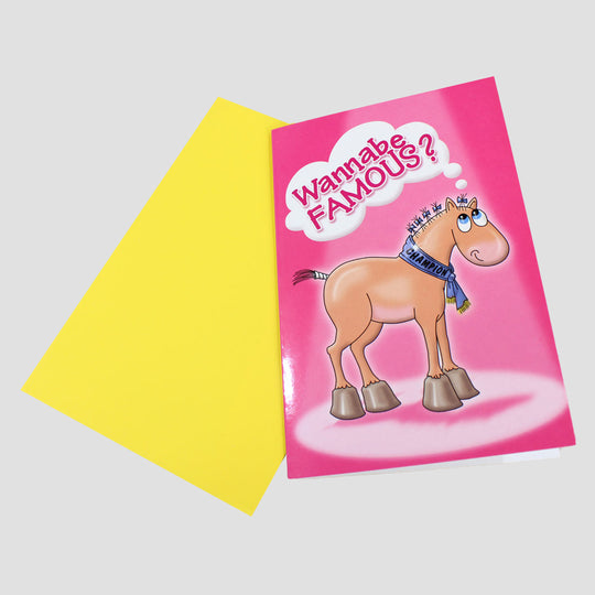 Wanna Be Famous Horse Crazy Card