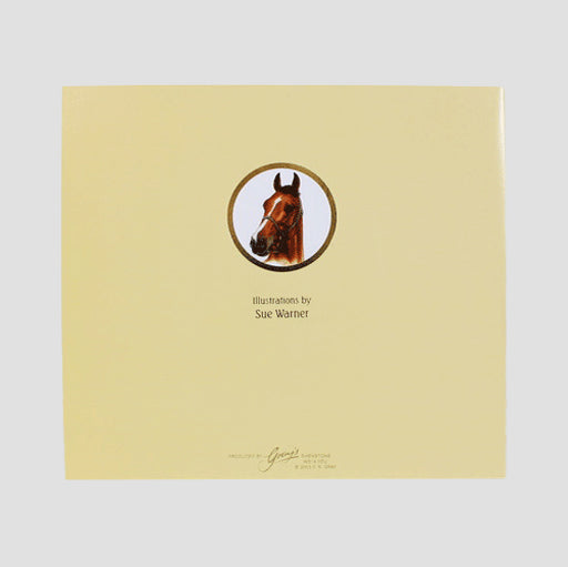 Chestnut Horse Card In Yellow