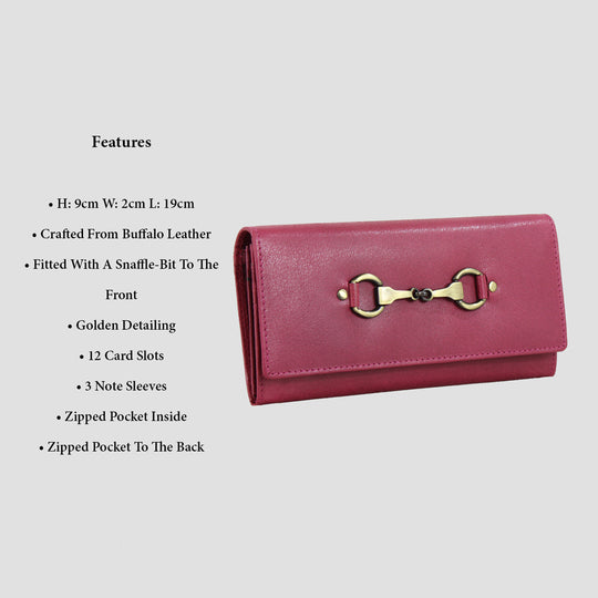 Jane Purse Leather Snaffle Pink