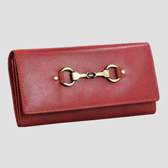 Jane Purse Leather Snaffle Red