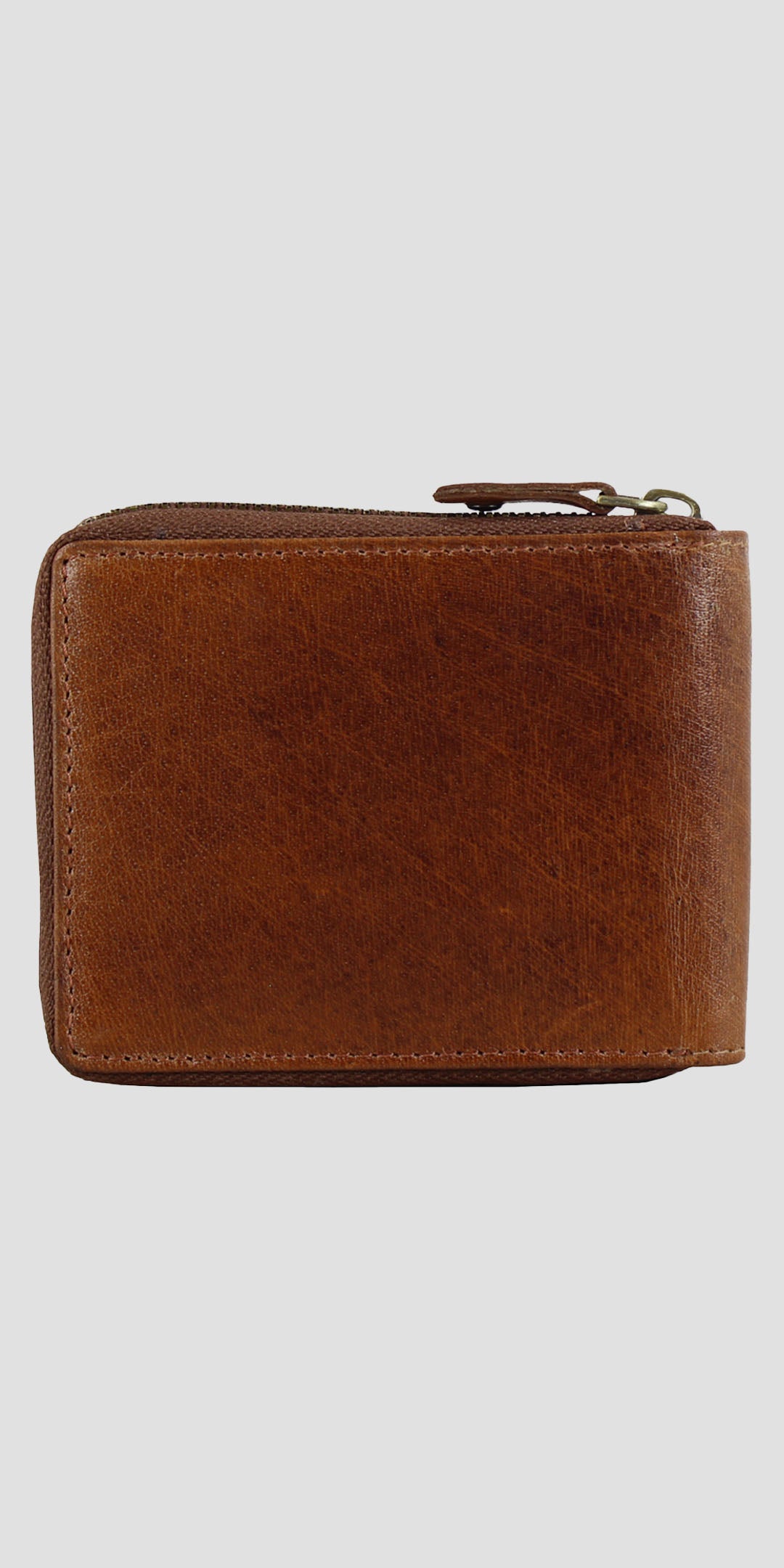 Barrington Round Zip Wallet Tan