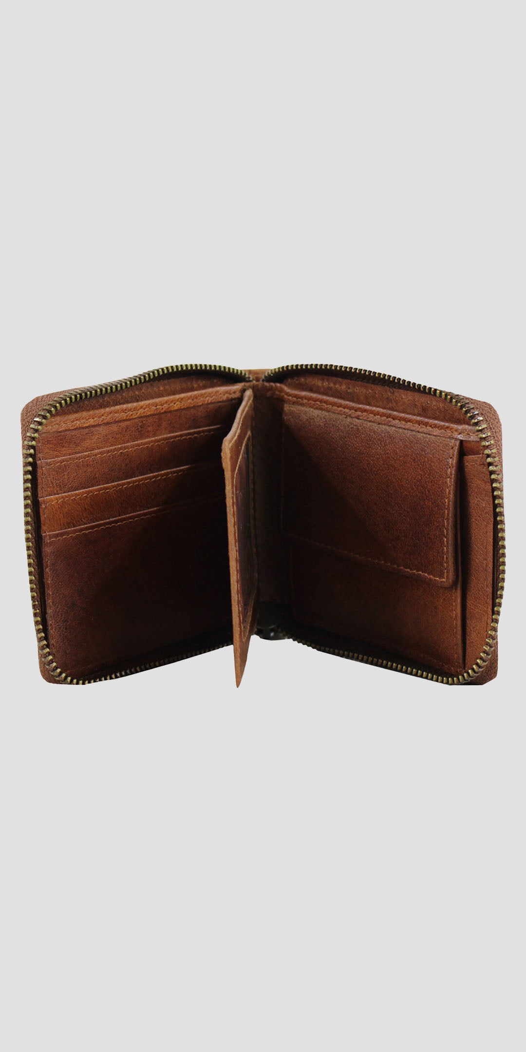 Barrington Round Zip Wallet Tan