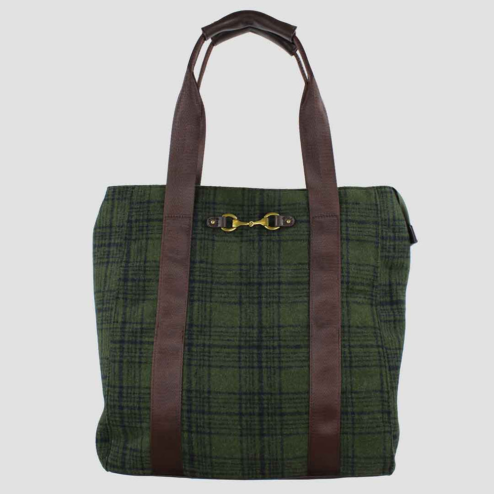 Tweed Tote Bag With Snaffle