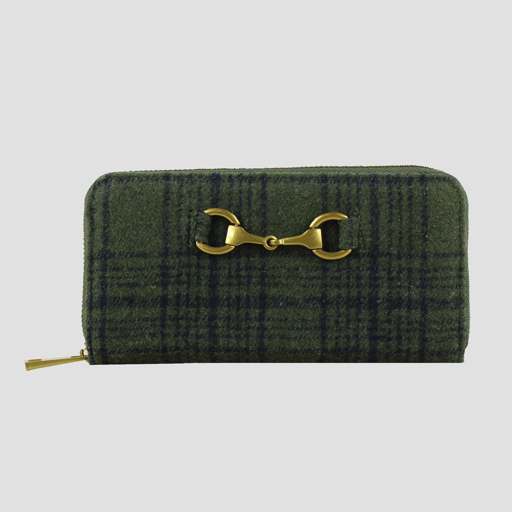 Tweed Purse With Snaffle