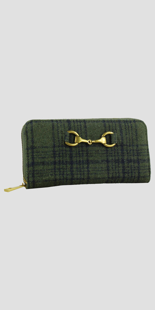 Tweed Purse With Snaffle