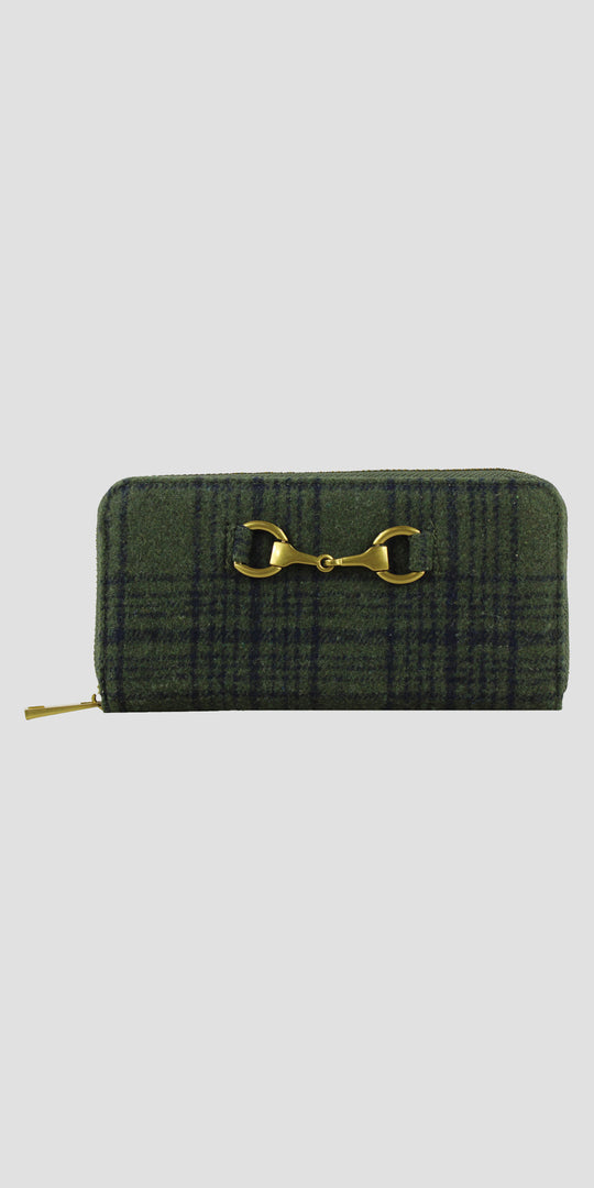Tweed Purse With Snaffle