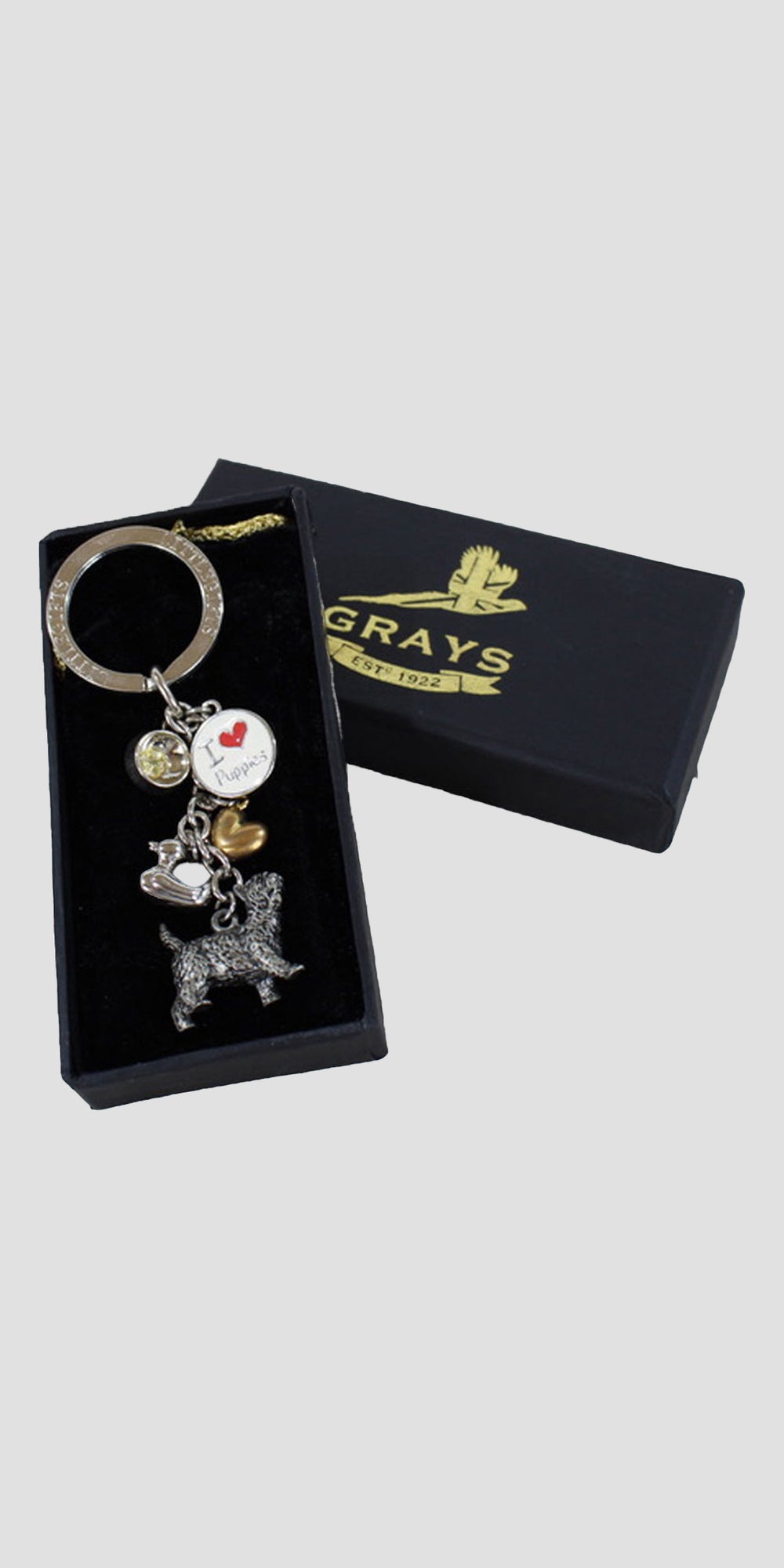 Charm Keyring Terrier Dog
