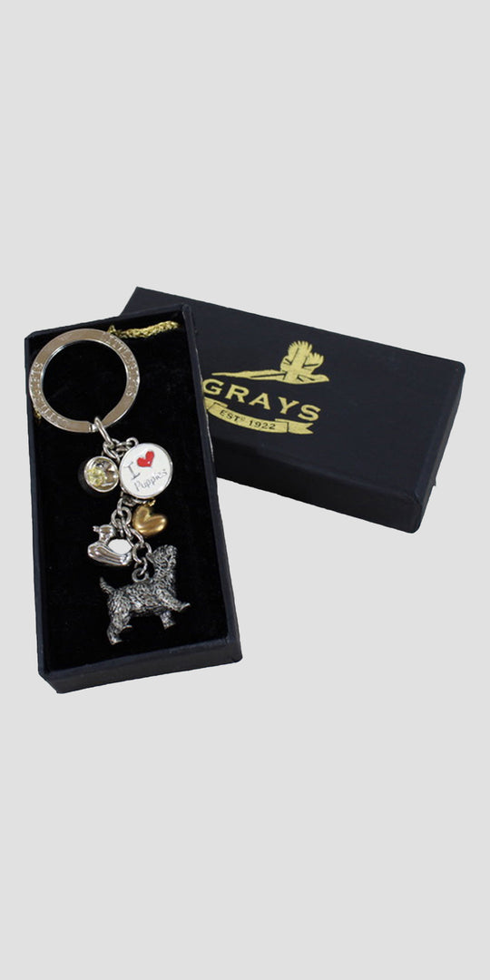 Charm Keyring Terrier Dog