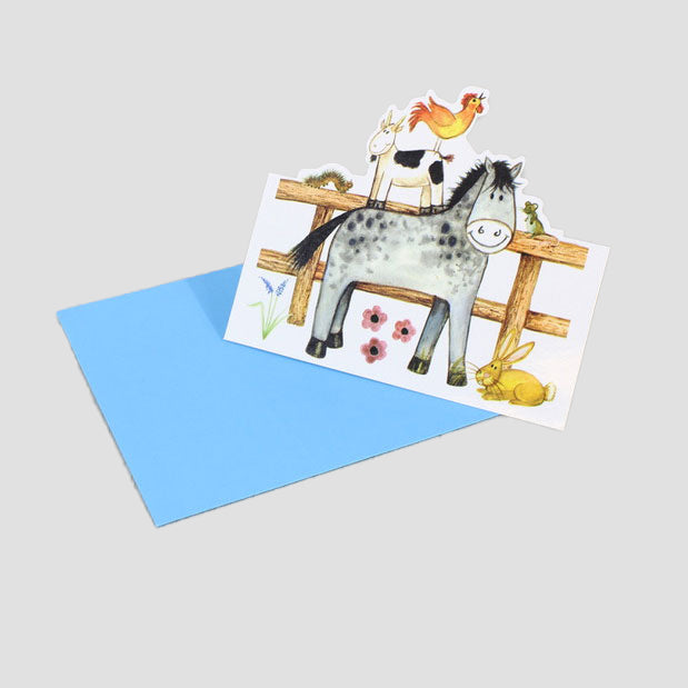 Pony Pals Farmyard Design Cut Out Card