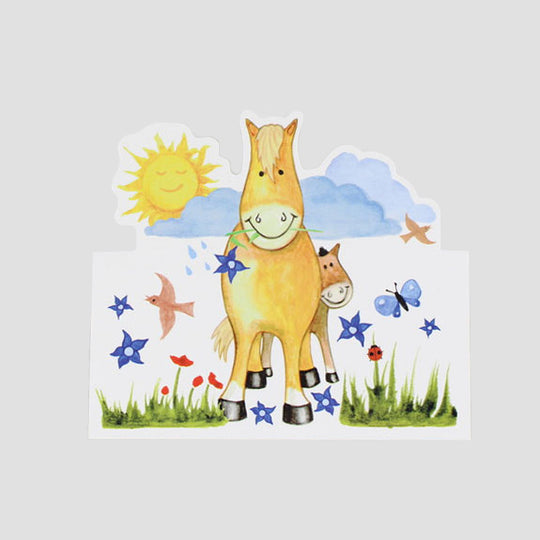 Pony Pals Flower Design Cut Out Card