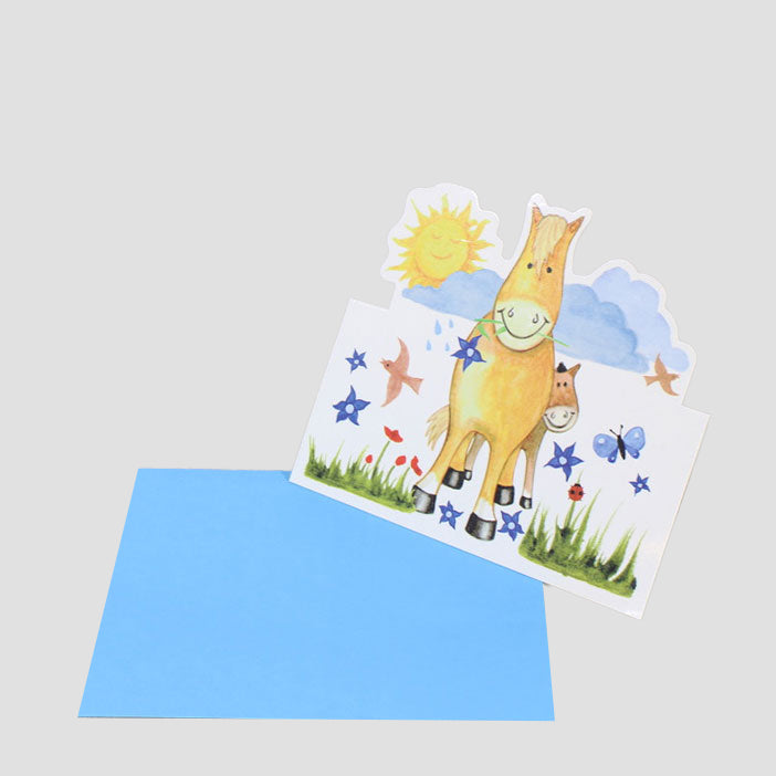 Pony Pals Flower Design Cut Out Card