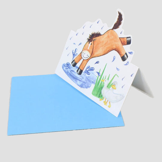 Pony Pals Splashing Duck Design Cut Out Card