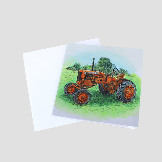 Classic Red Tractor Card