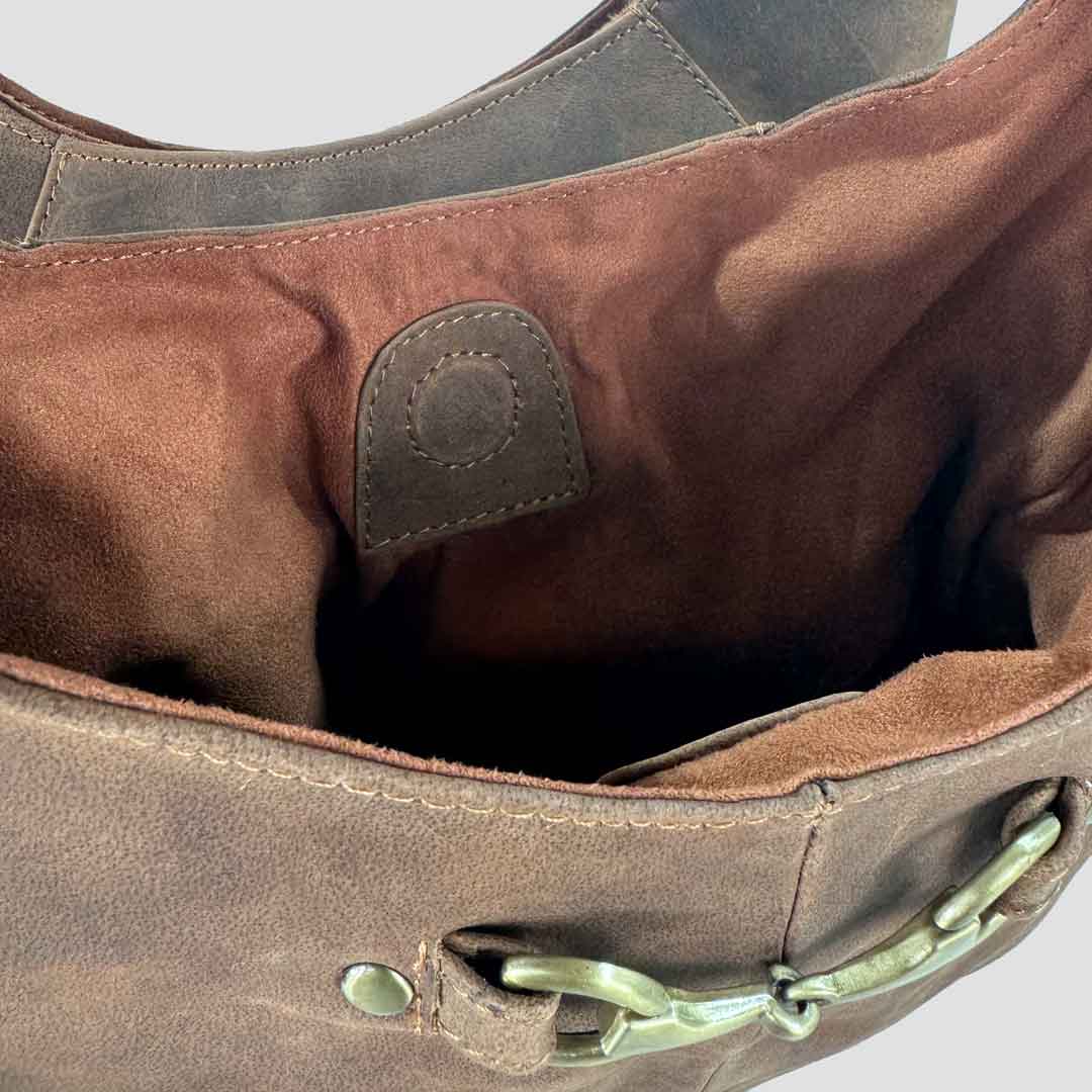 Grace Slouchy Snaffle Handbag in Hunter