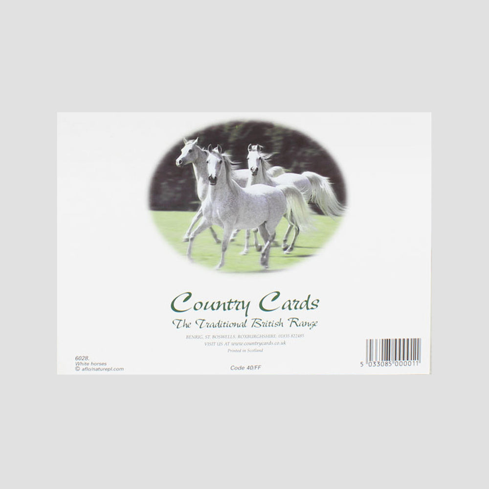 White Horses Card From Country Cards