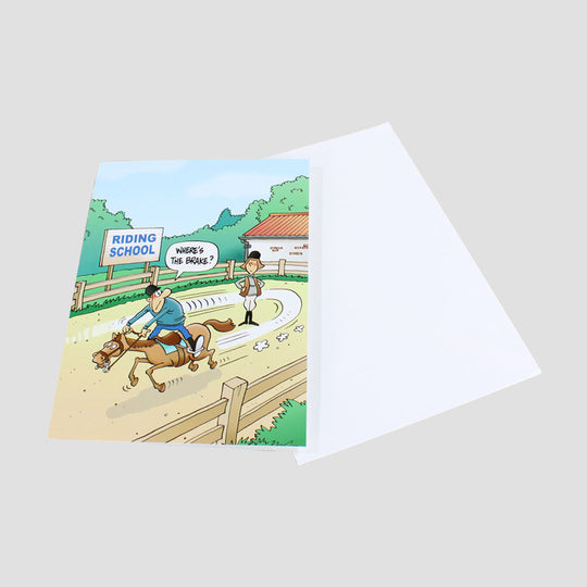 Riding School Horse Card From Rainbow Cards