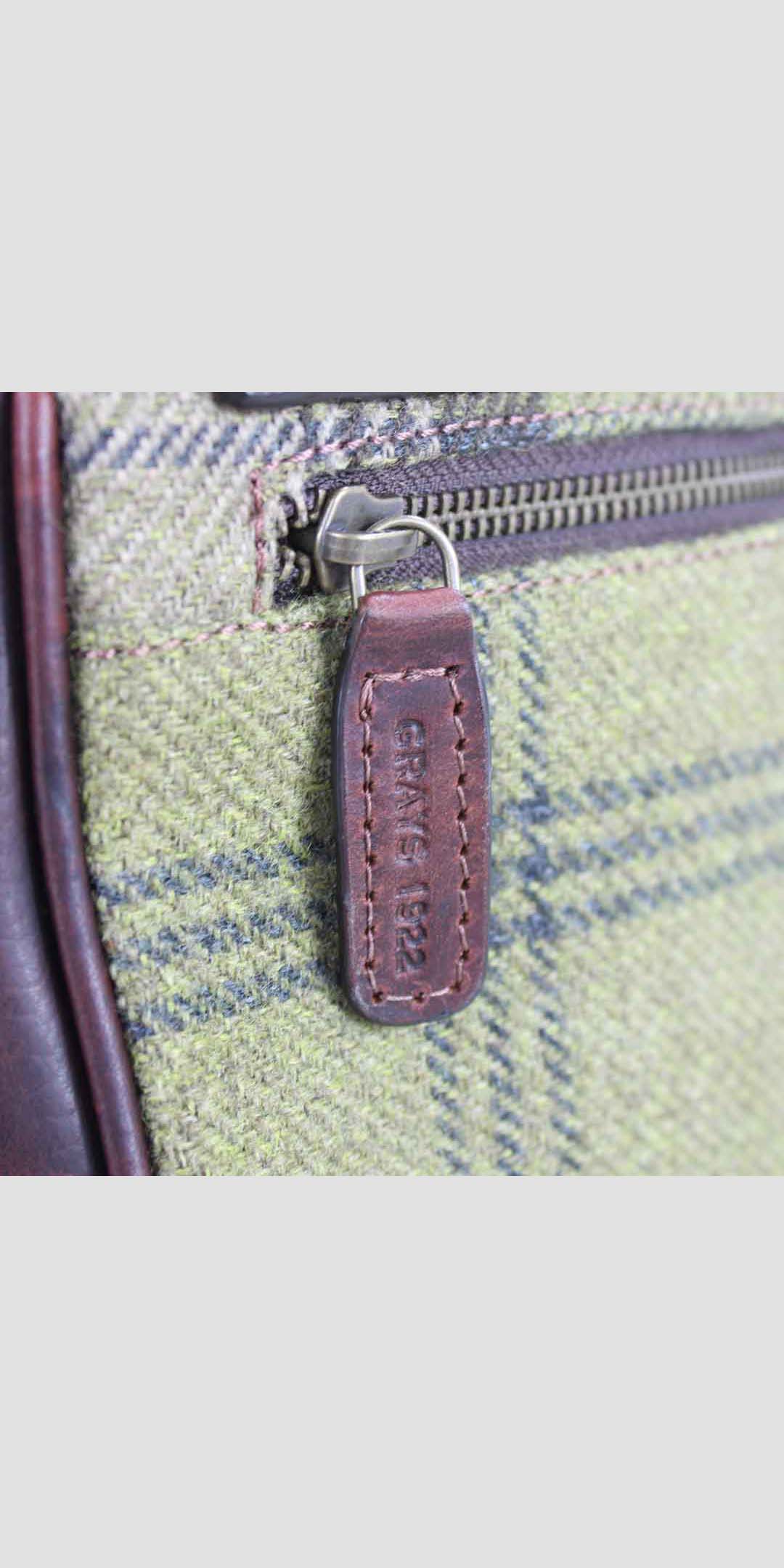 Charlotte Shoulder Bag Brown Leather And Tweed