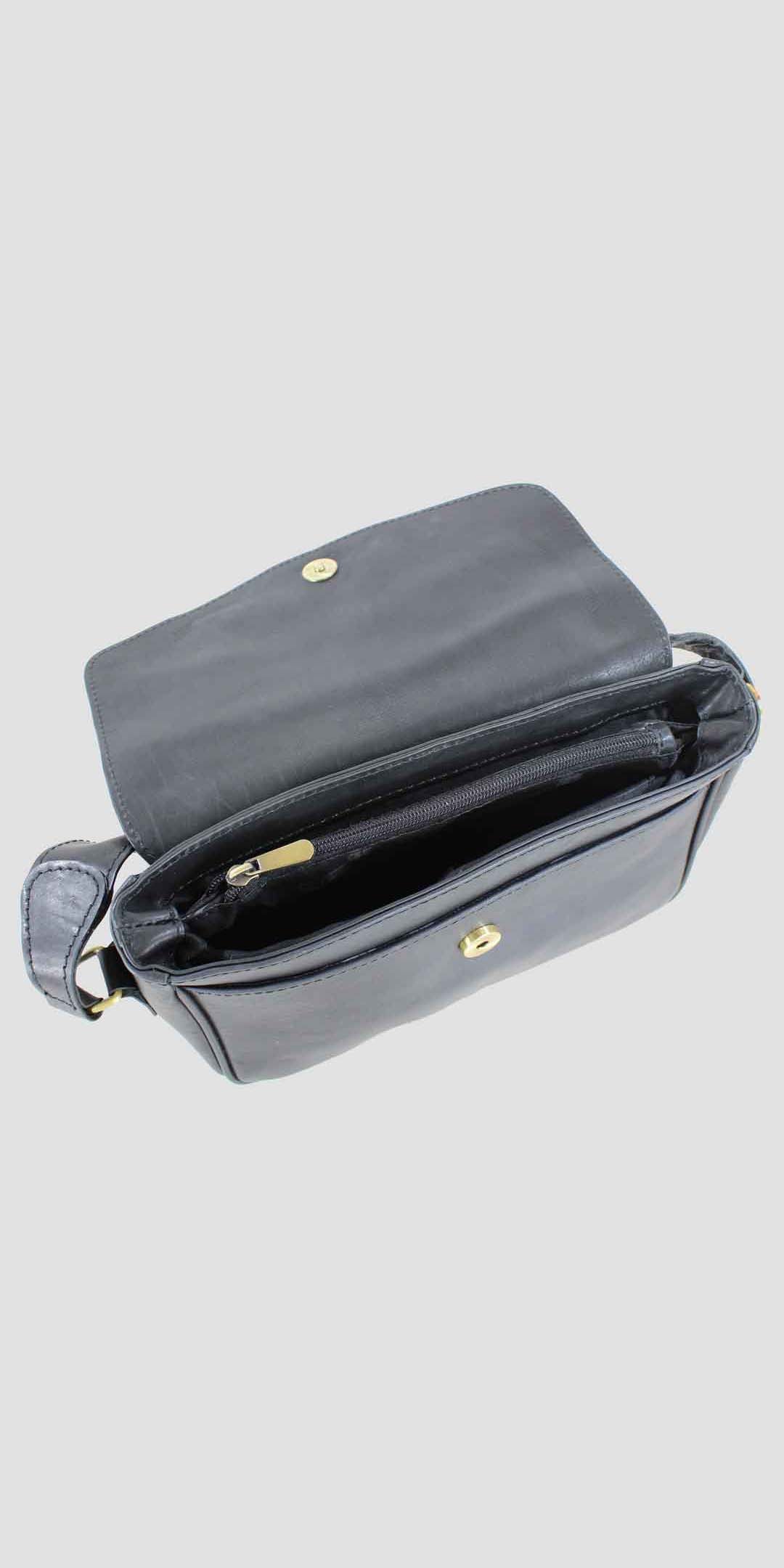 Charlotte Snaffle Bag Black Full Leather