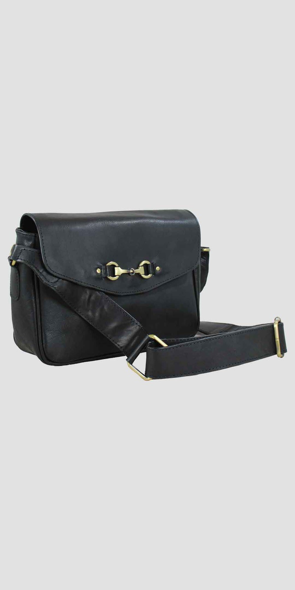 Charlotte Snaffle Bag Black Full Leather